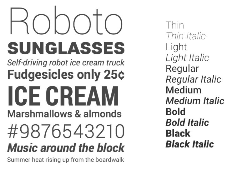Single-Typeface-with-Multiple-Weights